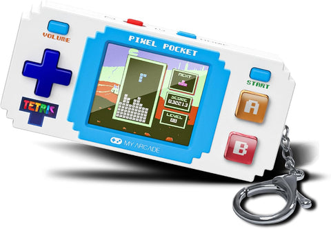 My Arcade Tetris Pixel Player Officially Licensed Tiny Portable Keychain Arcade Video Game with 10 Bonus Games