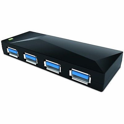 onn. AC Powered USB 3.0 Hub with 4 USB Ports 
